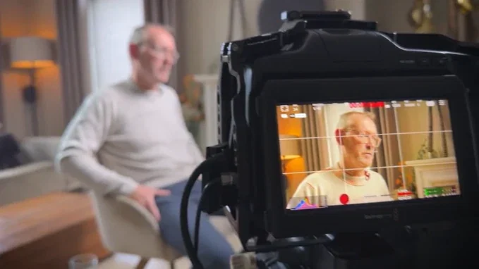 Marcel tijdens de opname van zijn levensfilm