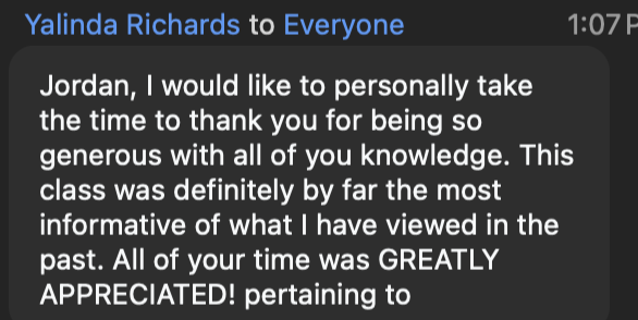 Attendee testimonial