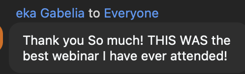 Attendee testimonial