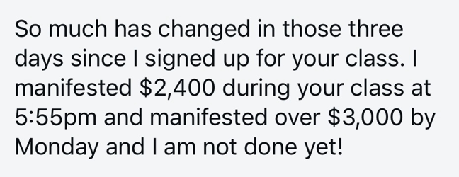 Attendee testimonial