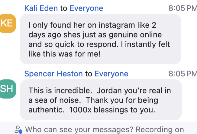 Attendee testimonial