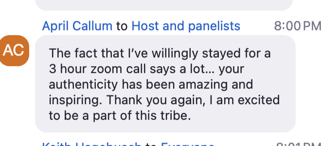 Attendee testimonial