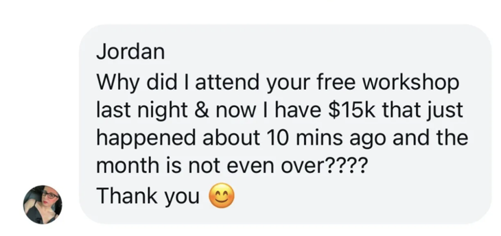 Attendee testimonial