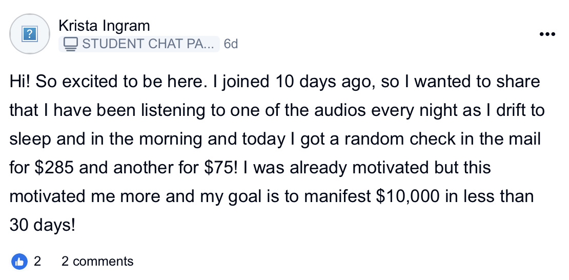 Attendee testimonial