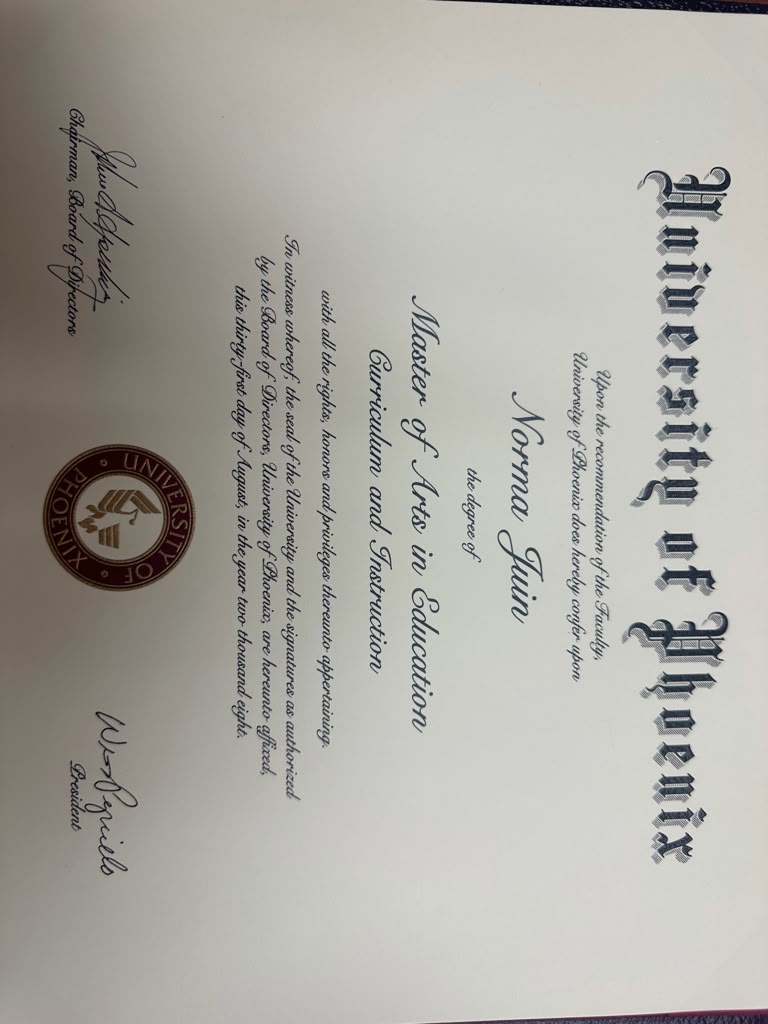 Norma Juin Certificate