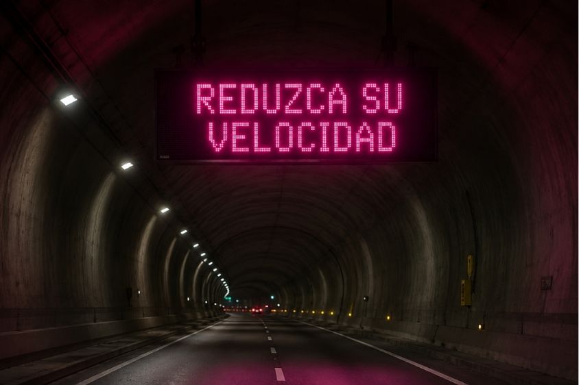 Aviso LED instalado