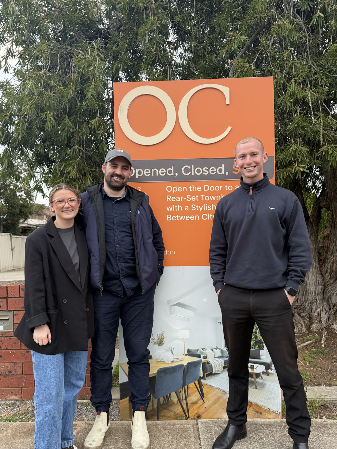 Team visiting a client property inspection