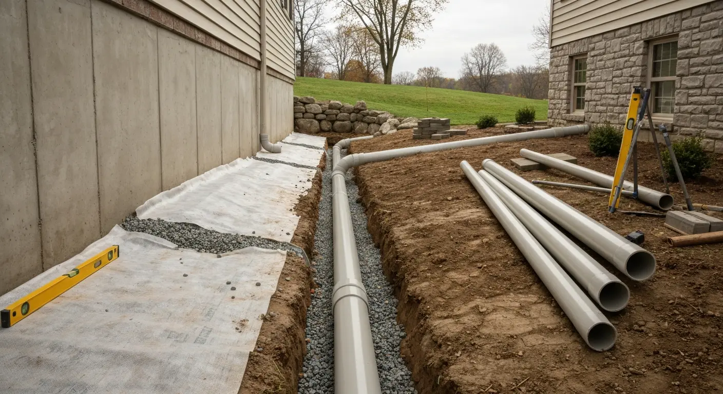 Drainage system installation