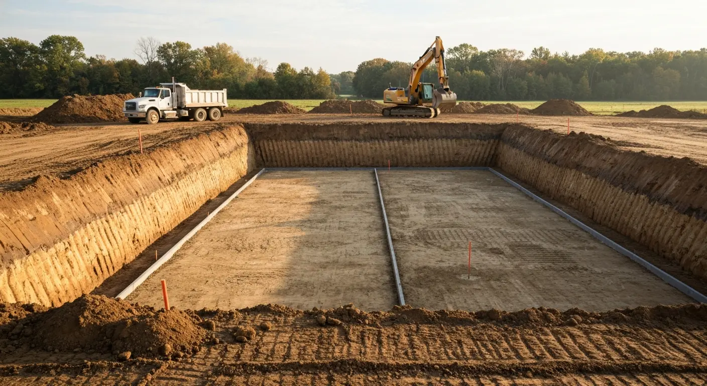 Site preparation for new construction