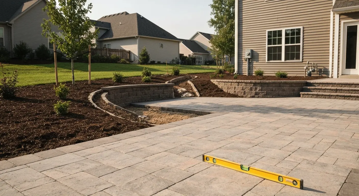 Outdoor space construction and landscaping