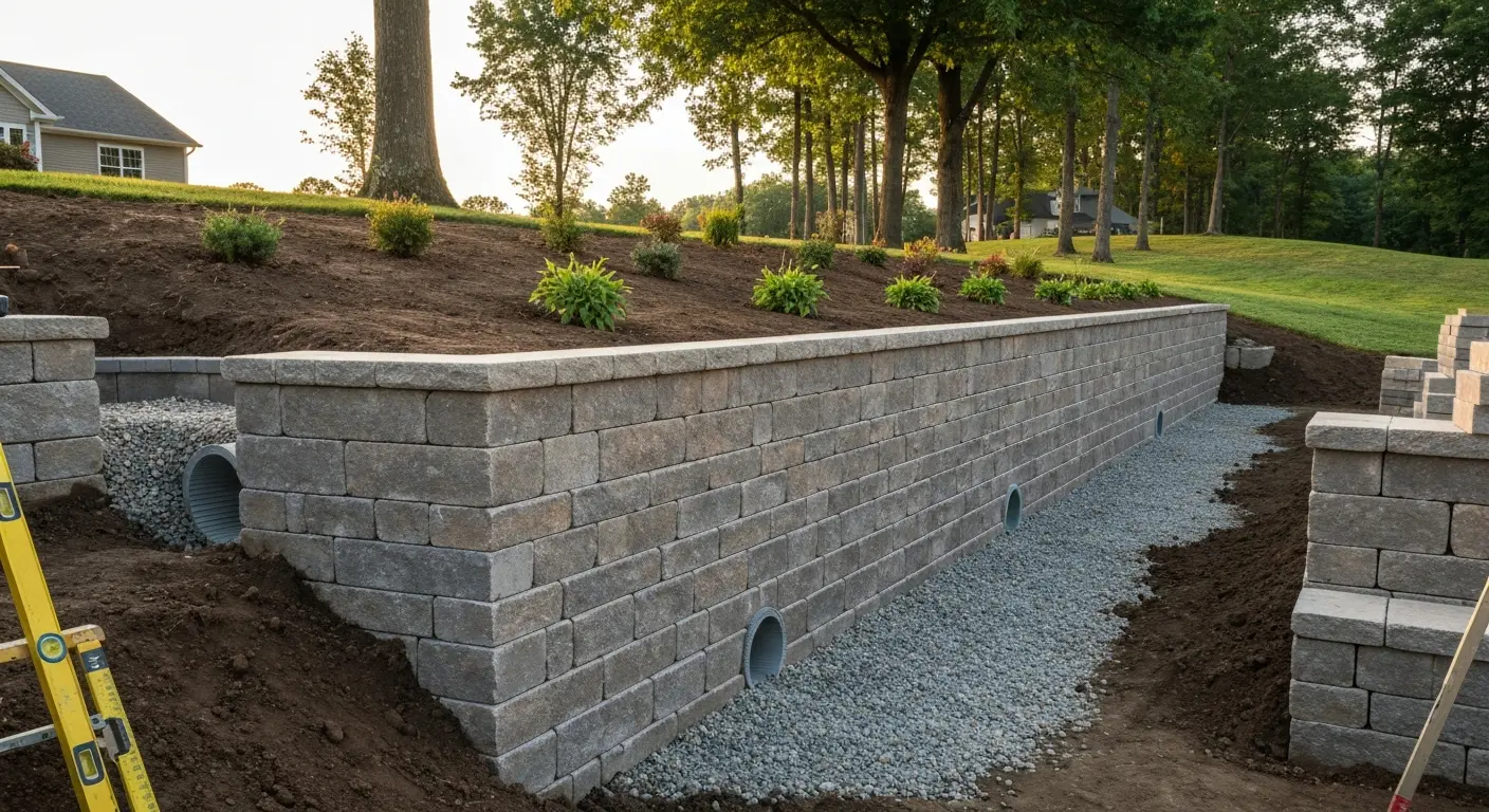 Retaining wall construction