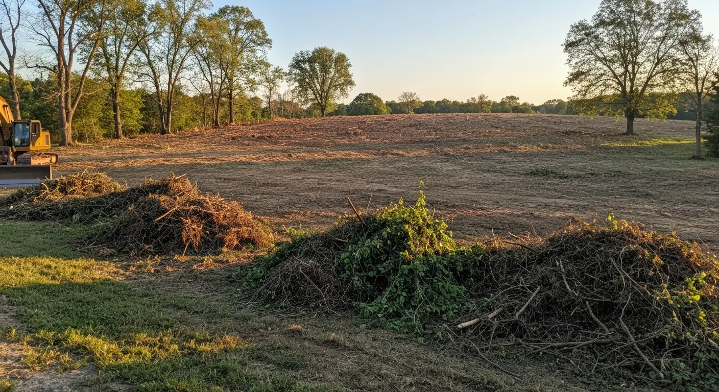 Land clearing project in Cortland