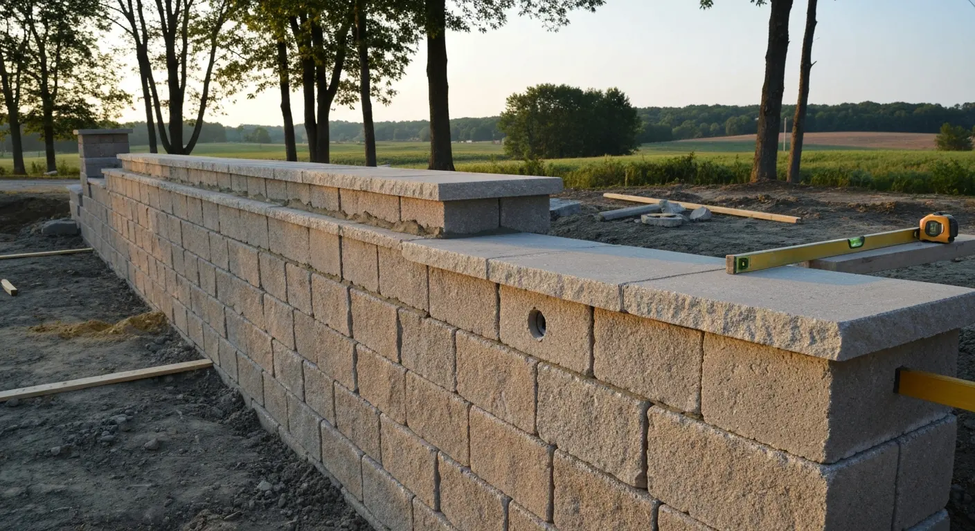 Retaining wall construction