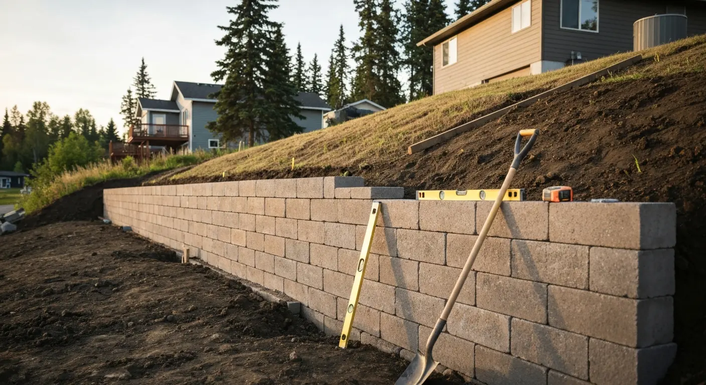 Retaining wall Homer landscaping