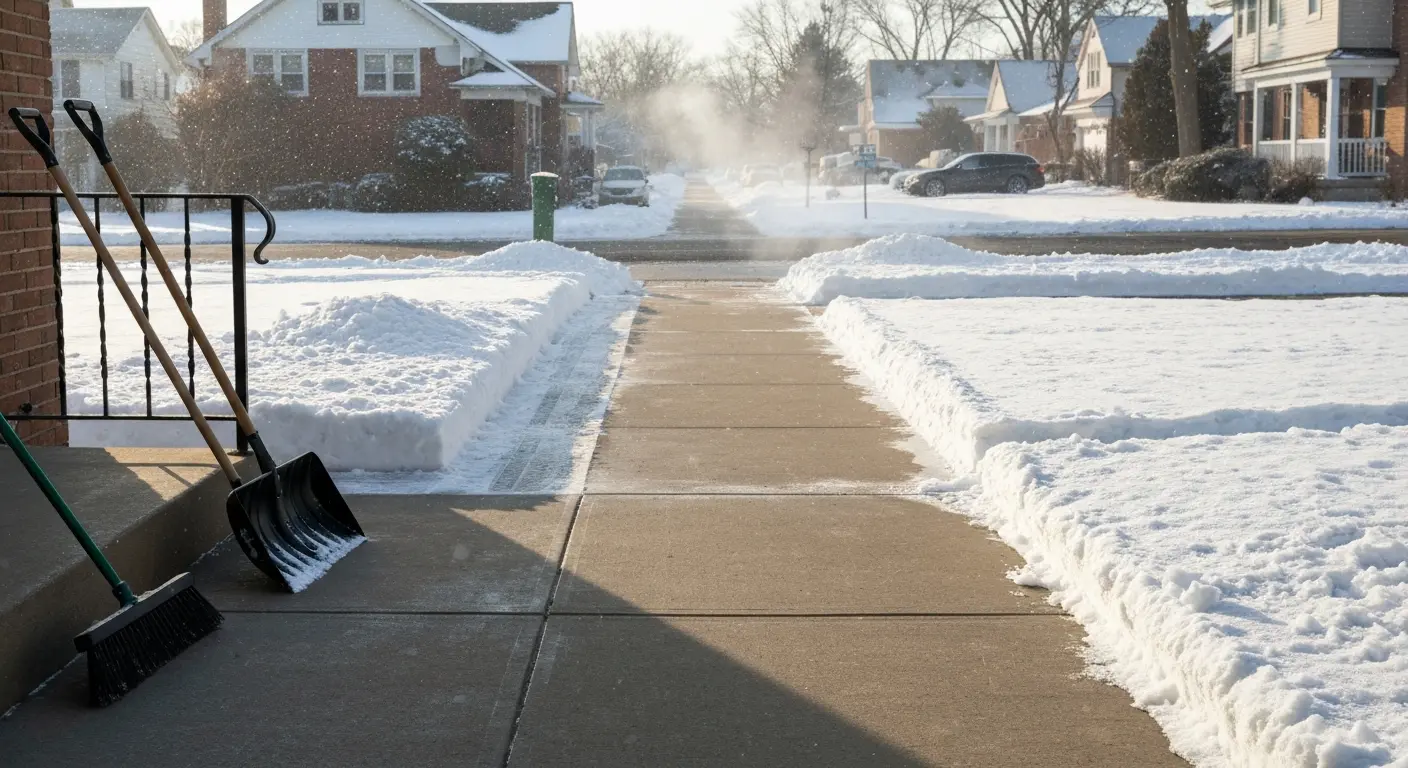 Sidewalk snow removal service