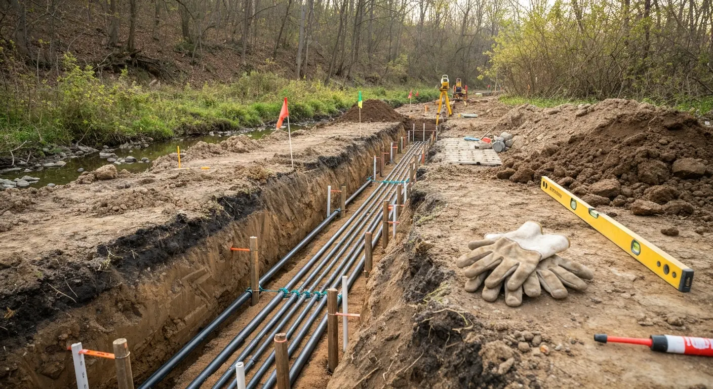 Utility installation work
