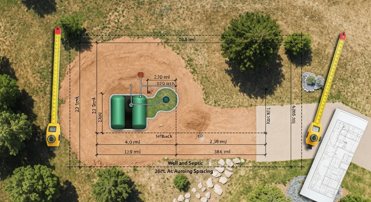 Septic and well spacing Aurora