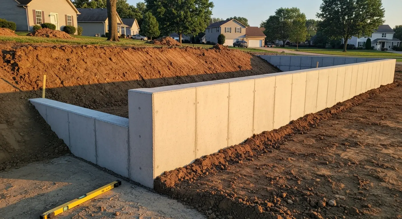 Retaining wall excavation Aurora