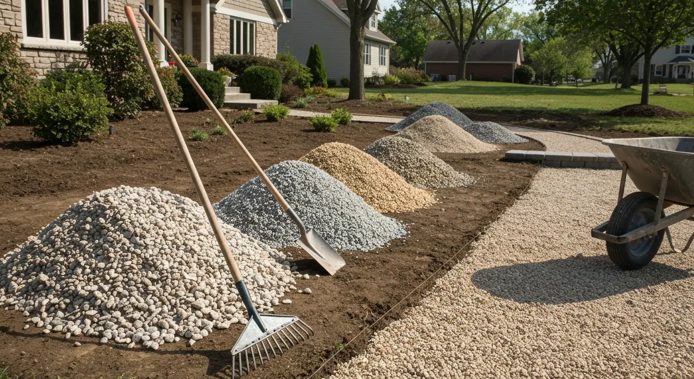 Stone and gravel materials in bulk