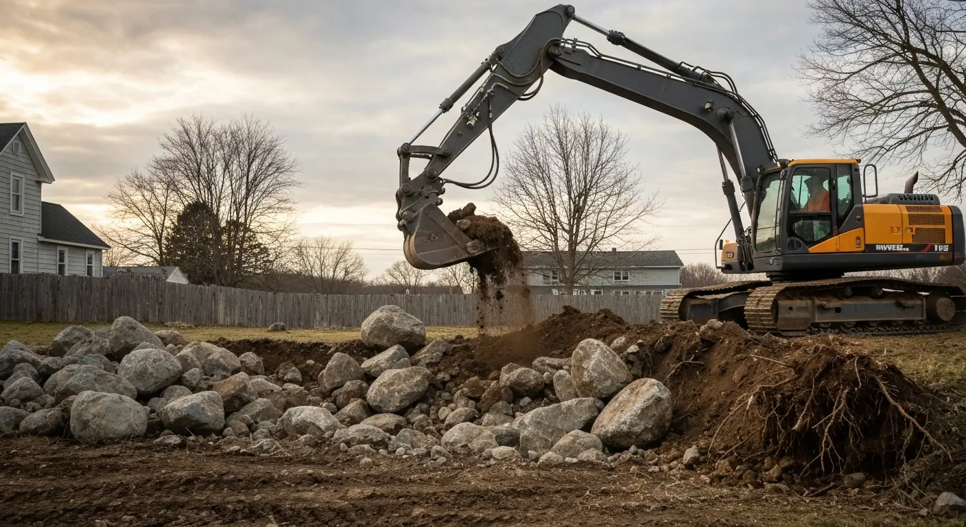Rock and root removal equipment