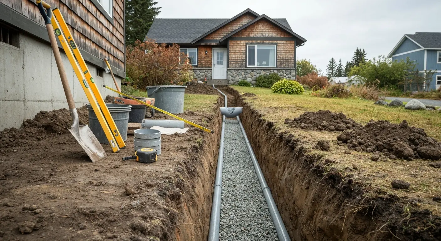 Drainage installation Homer property