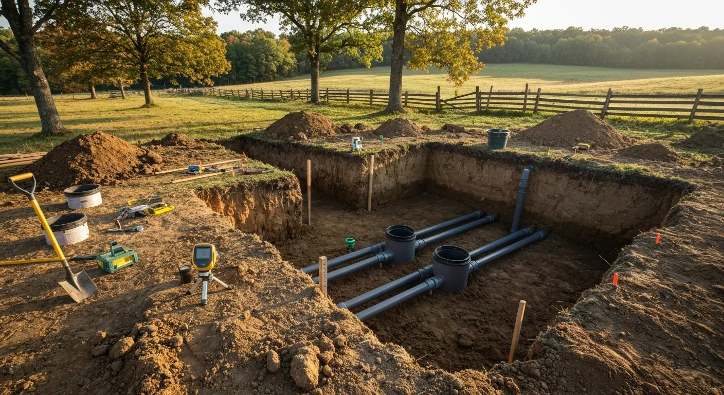 Septic system installation