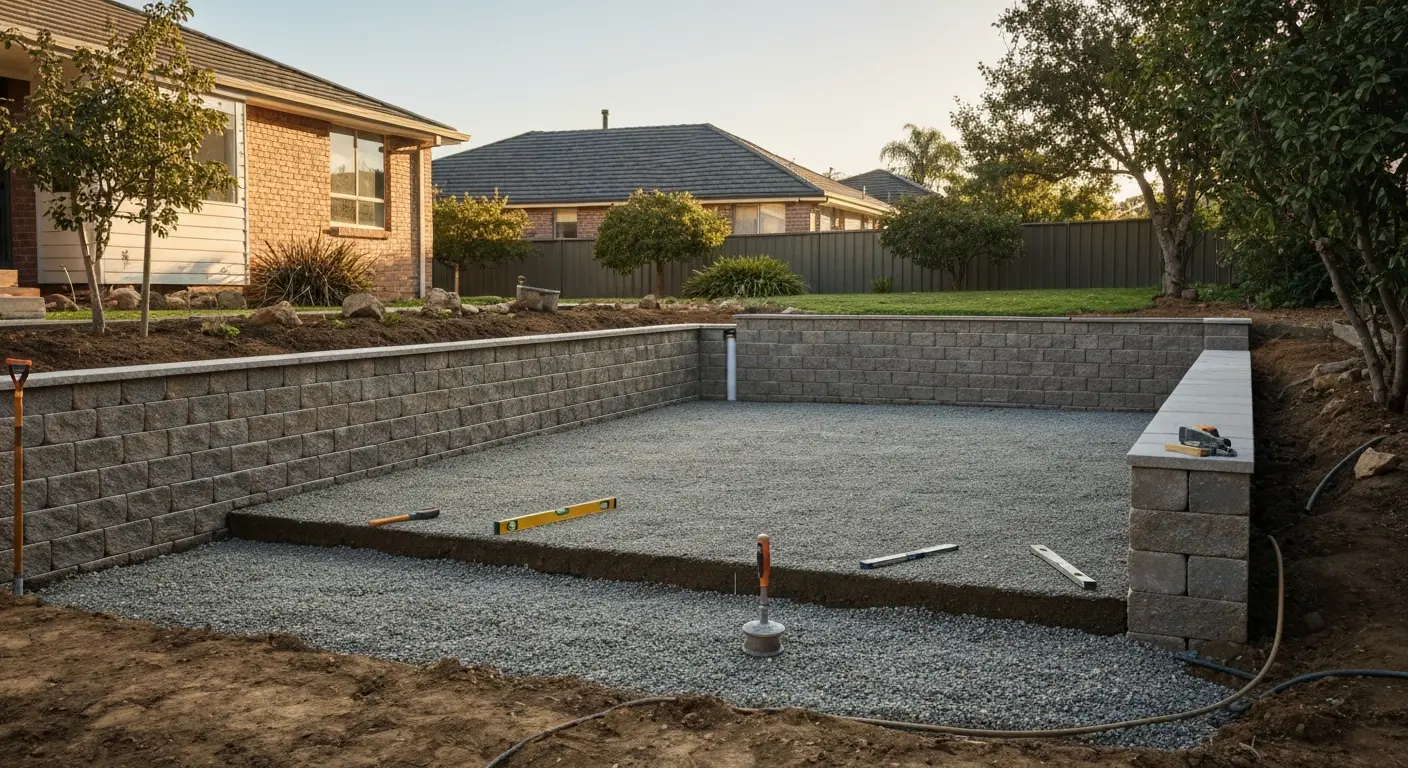 Outdoor living space preparation