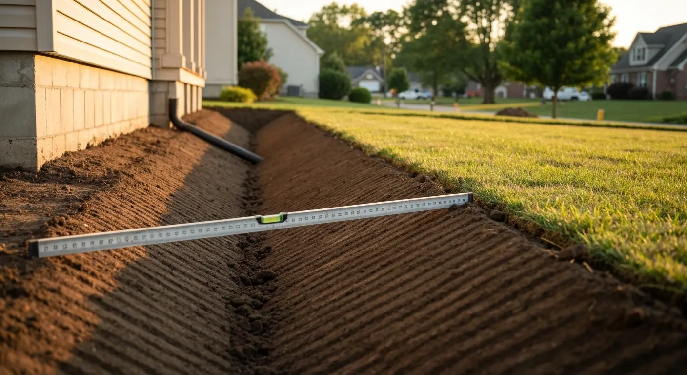 Drainage grading work
