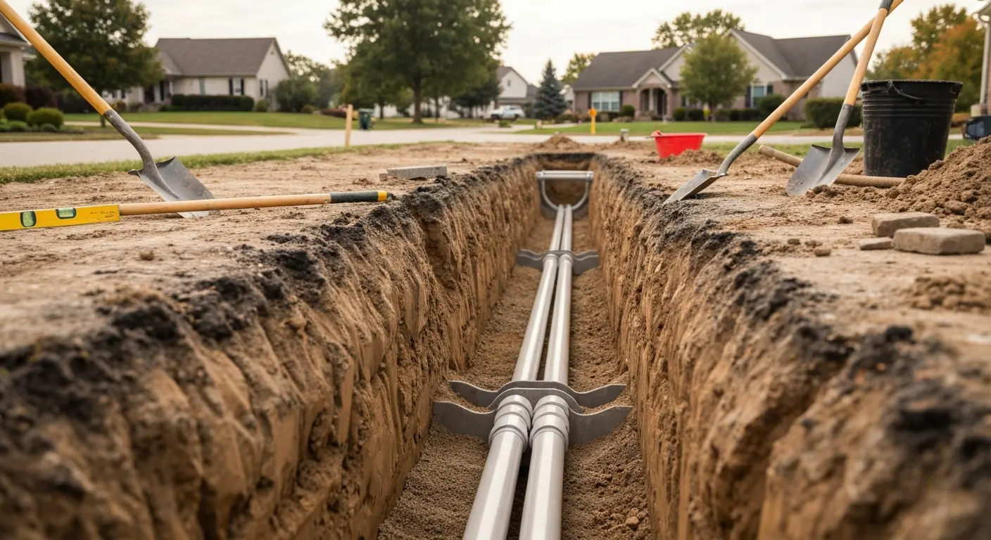Underground utilities installation