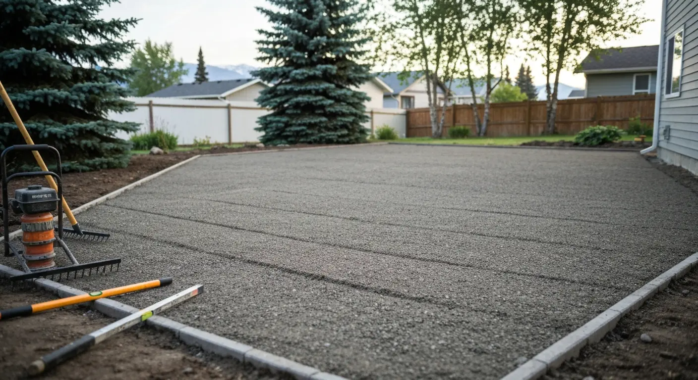 Outdoor patio base Homer landscape