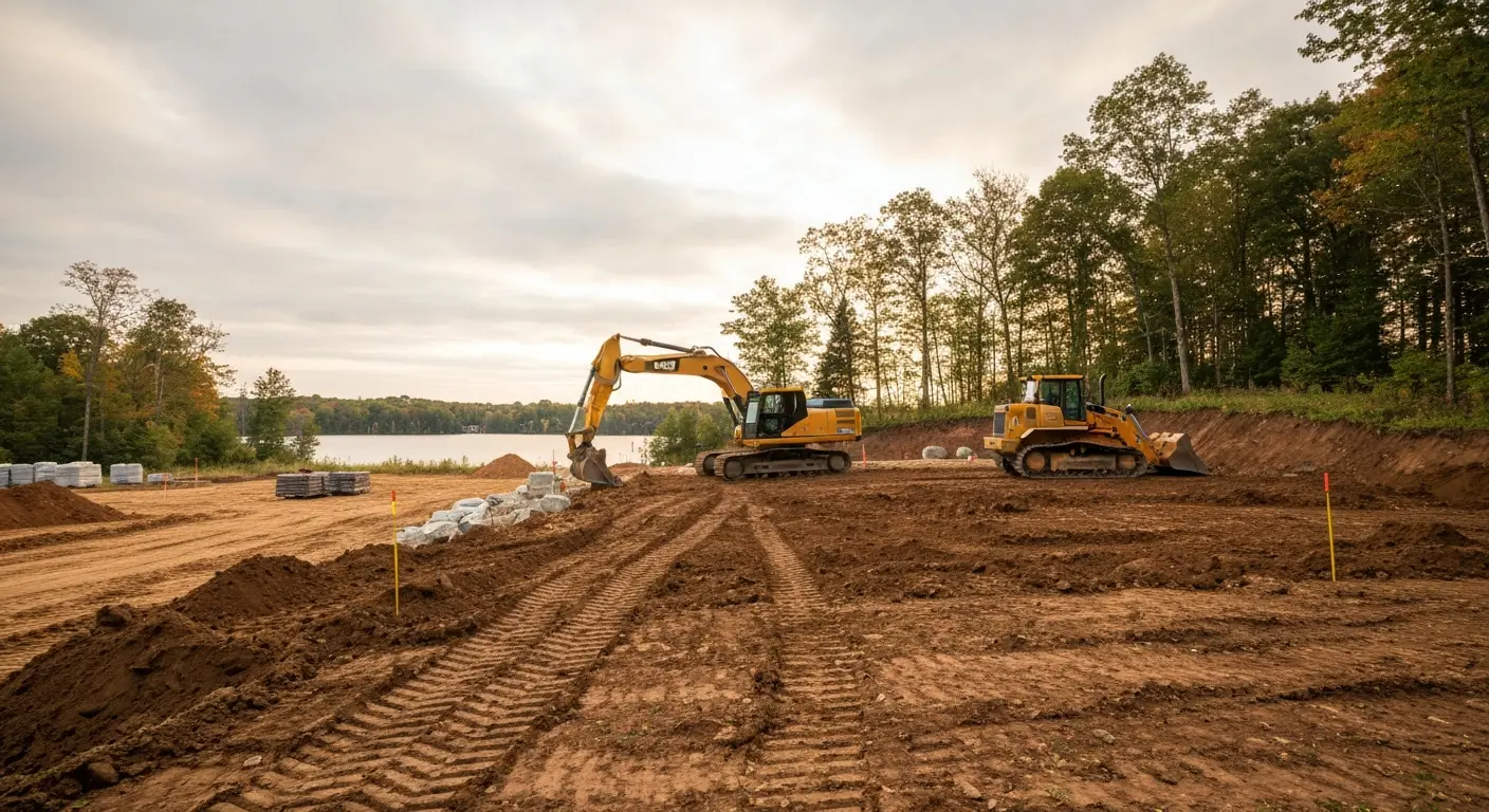 Little York excavation near lake