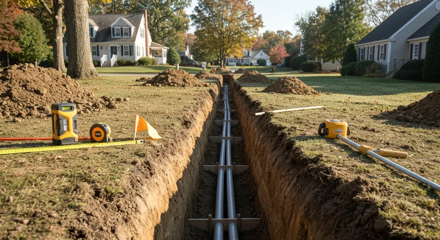 Utility trench work
