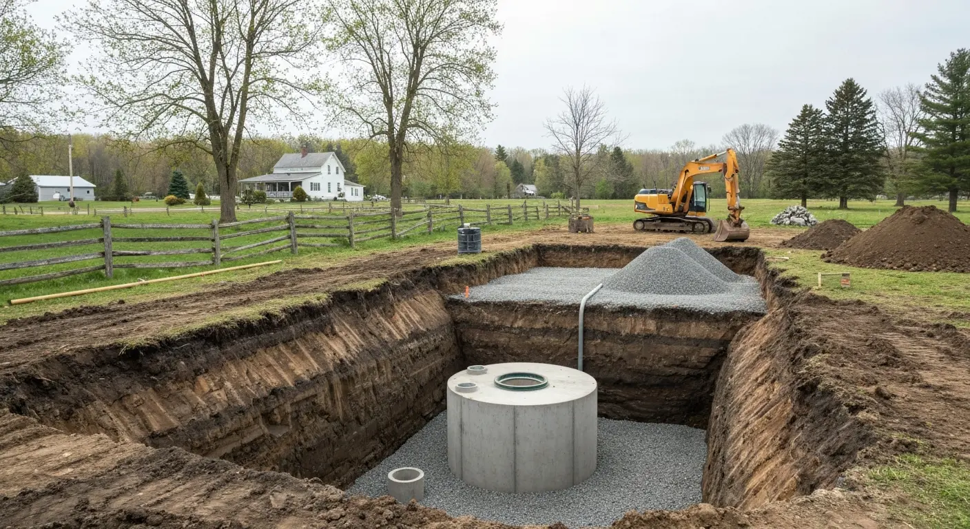 Septic system installation