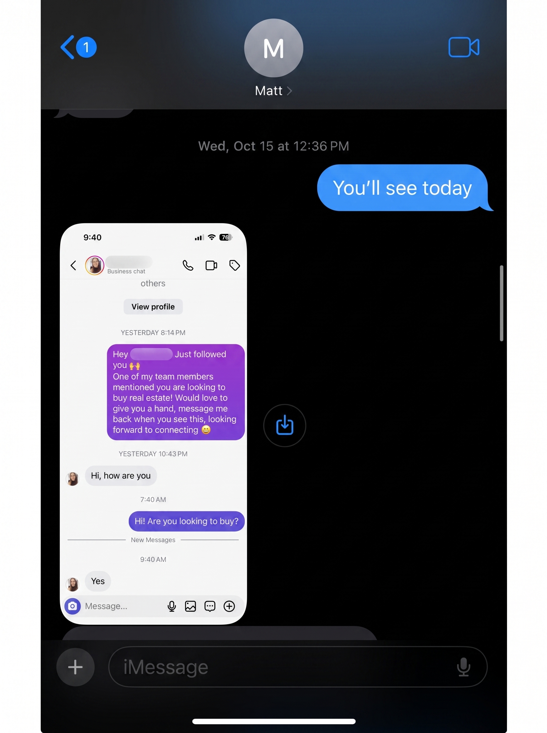 Matt seeing the first conversations arrive