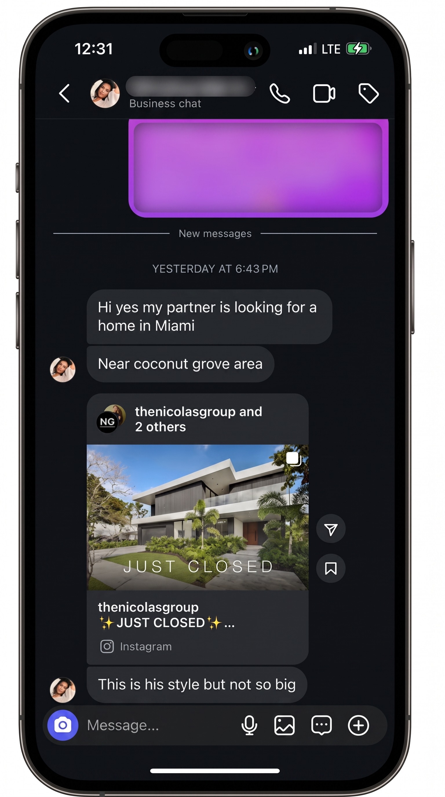 Qualified real estate prospect conversation