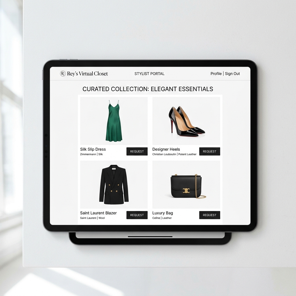Virtual Closet Tablet Mockup