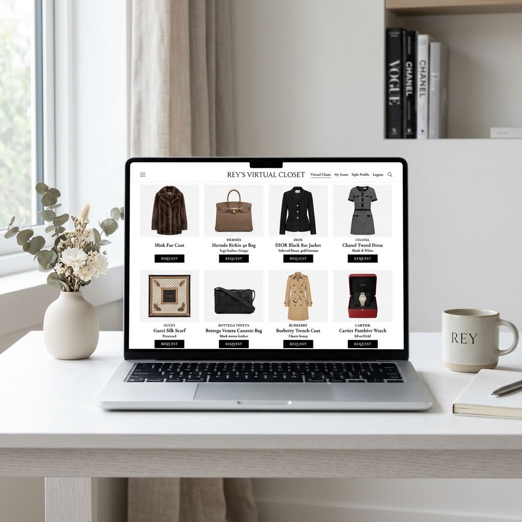 Virtual Closet Laptop Mockup