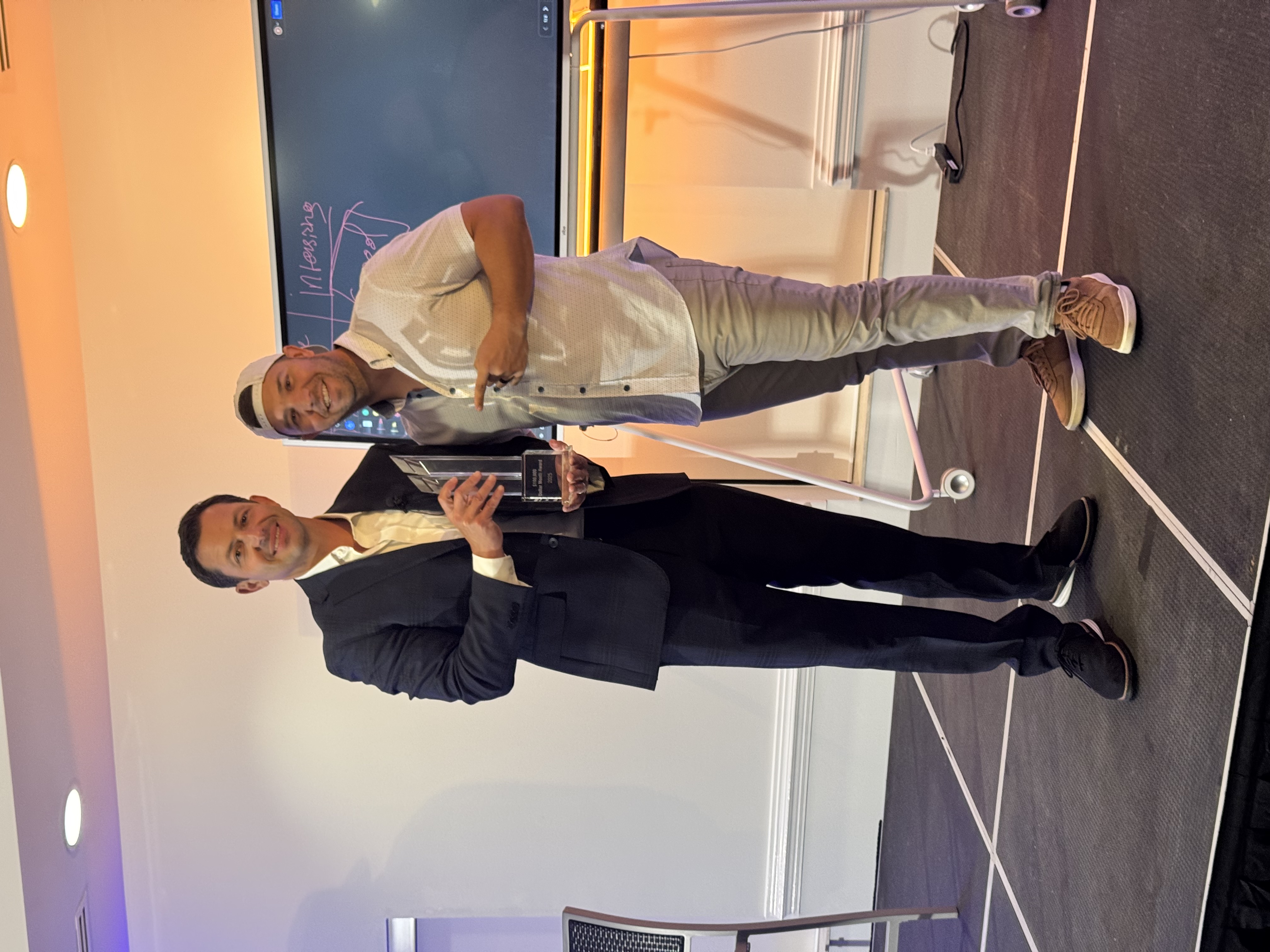 Orrin Padgett receiving award recognition