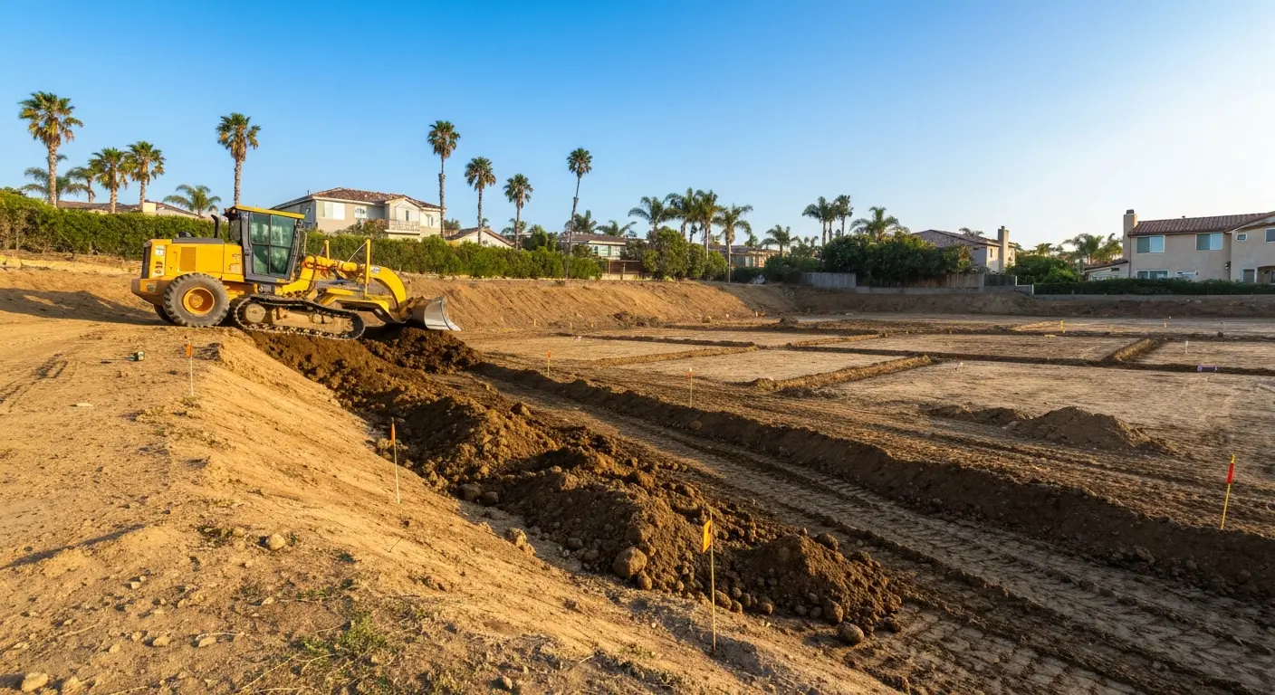Rough grading equipment and site work