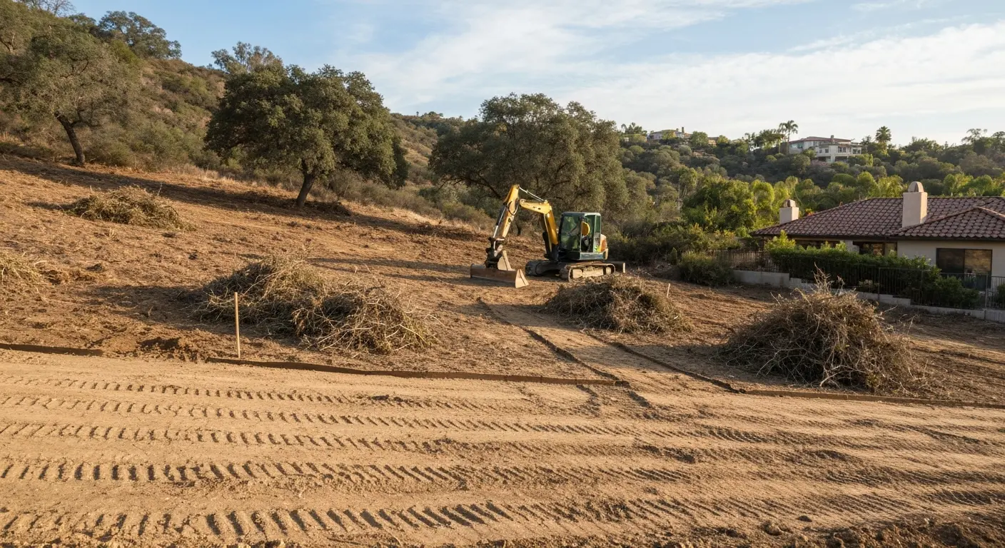 Land clearing in northern San Diego