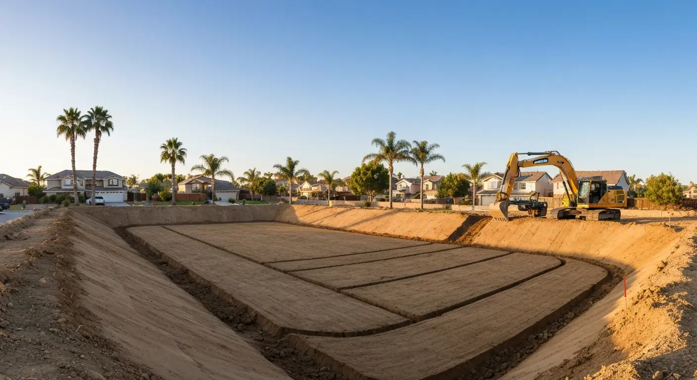 Site grading in Chula Vista