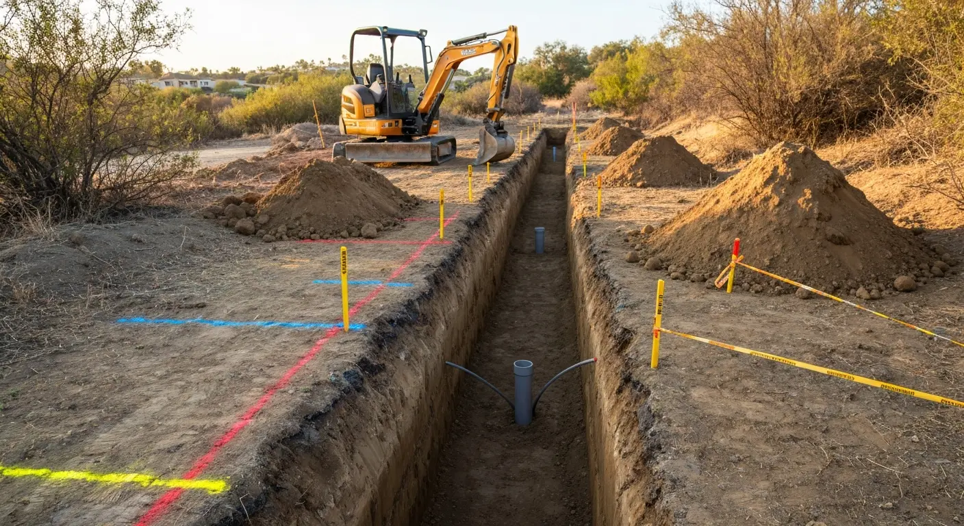 Trenching and excavation in San Diego County