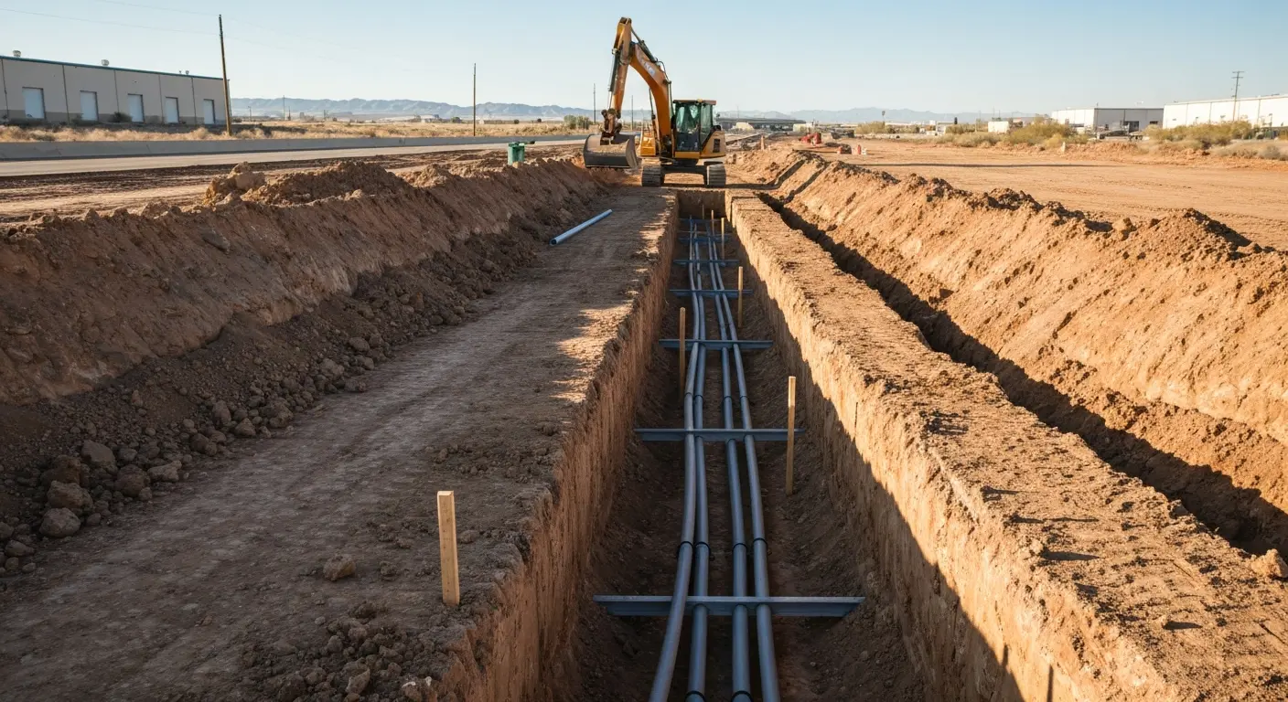 Site excavation and trenching