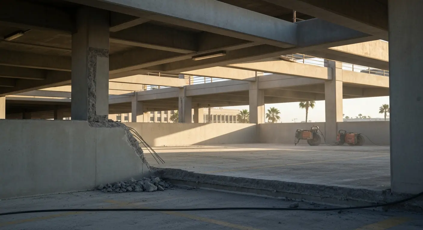 Parking garage demolition