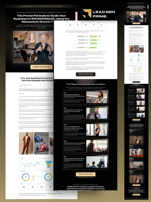 Screenshot showing 50 to 500+ qualified leads generated daily