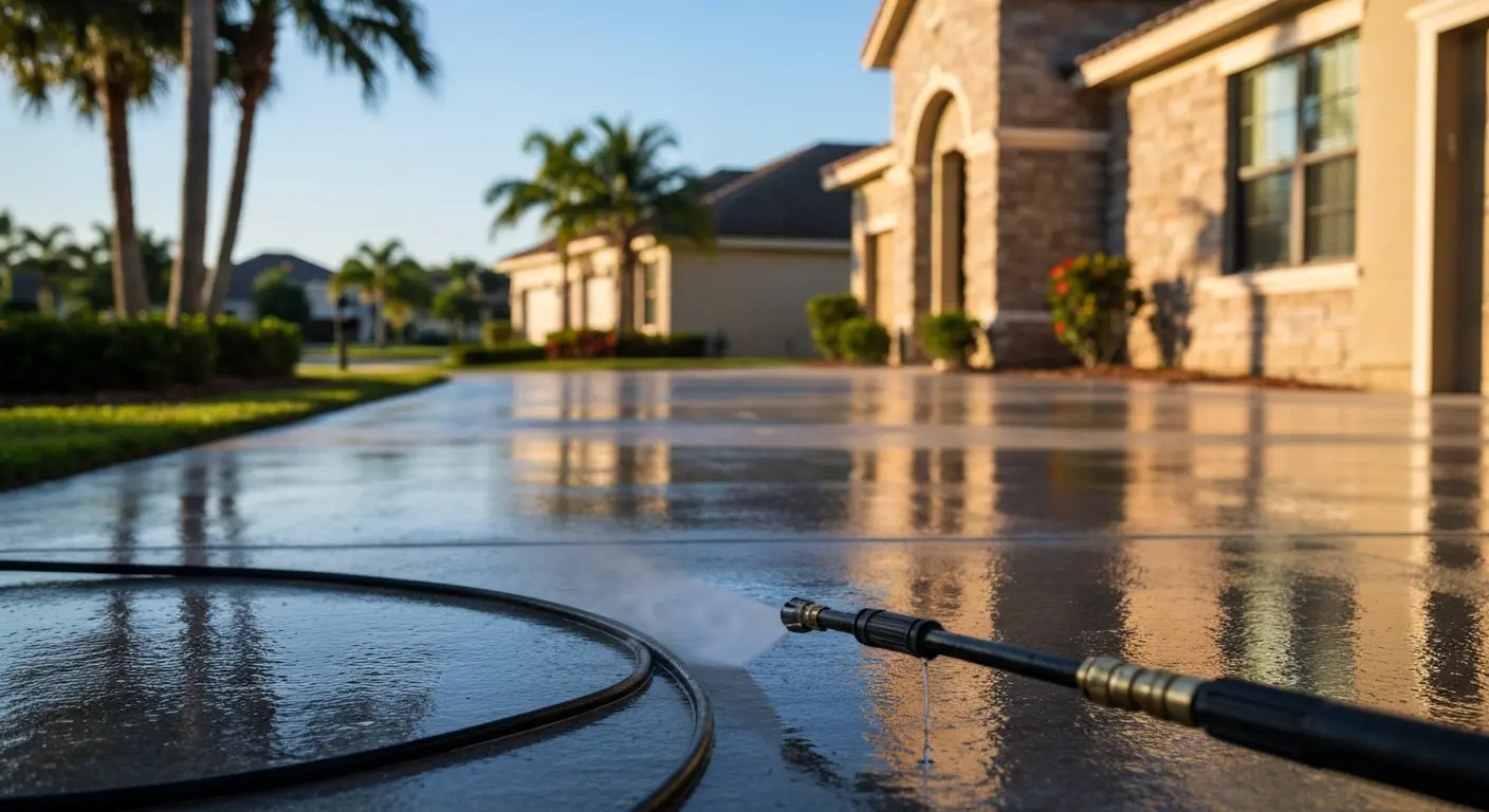 Driveway and concrete cleaning