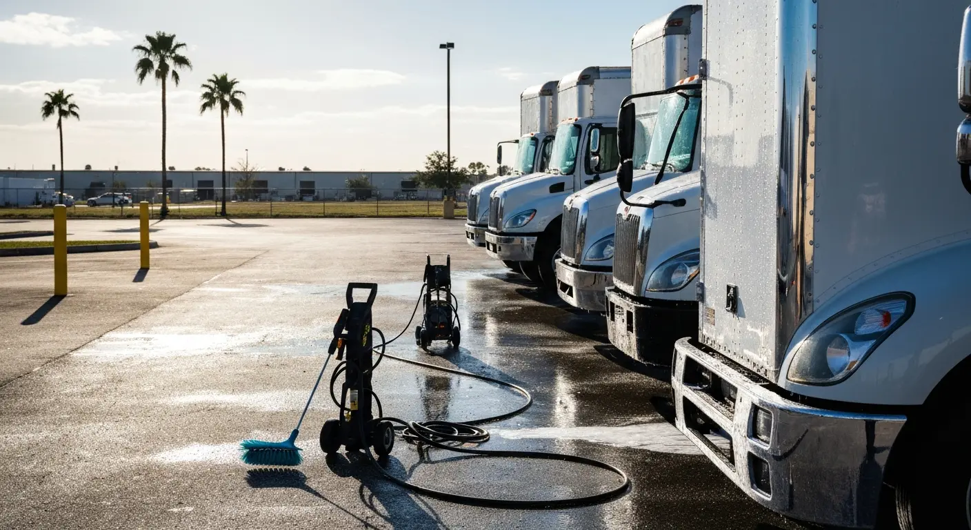 Fleet vehicle washing service