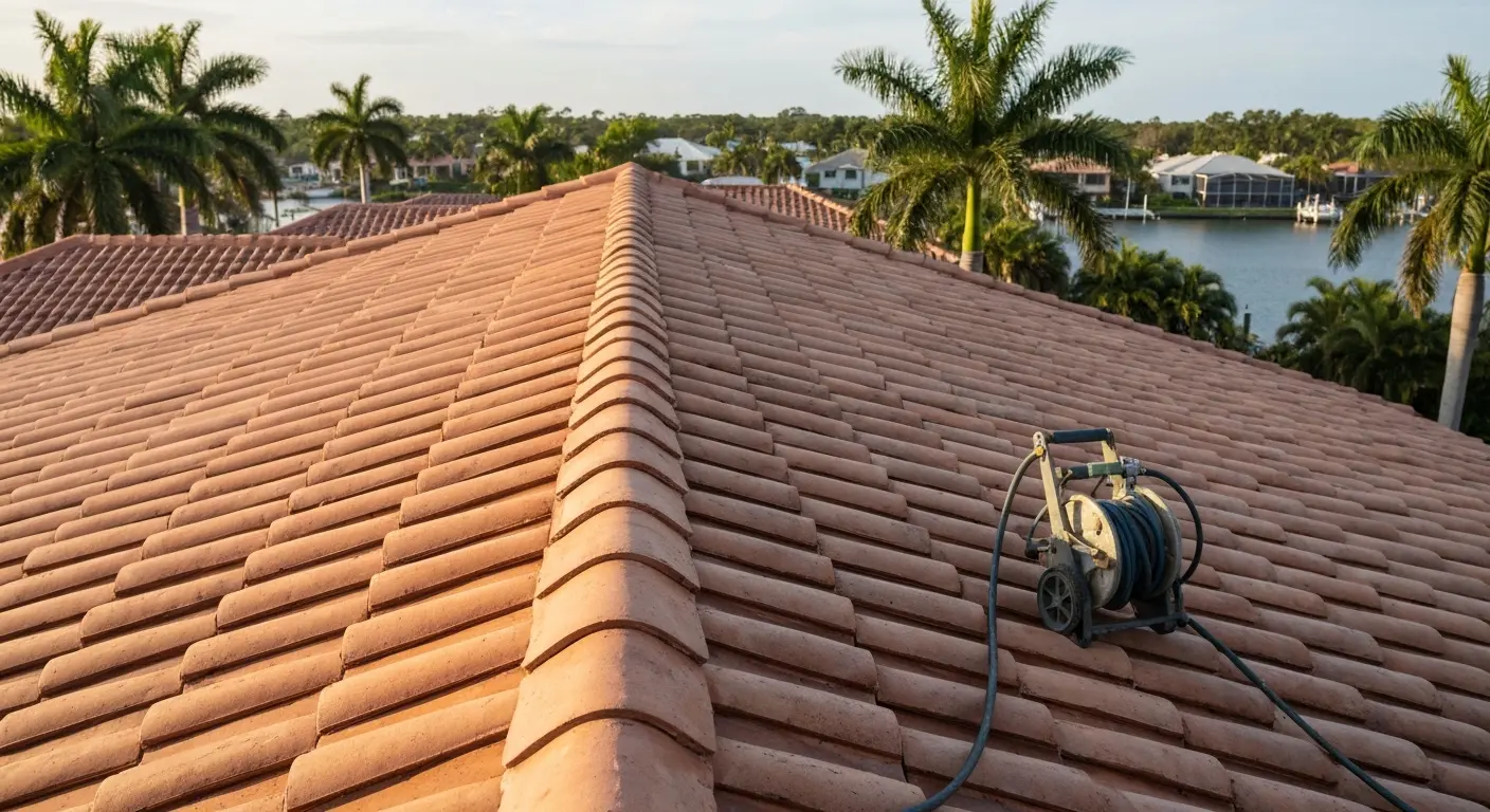 Roof cleaning soft wash