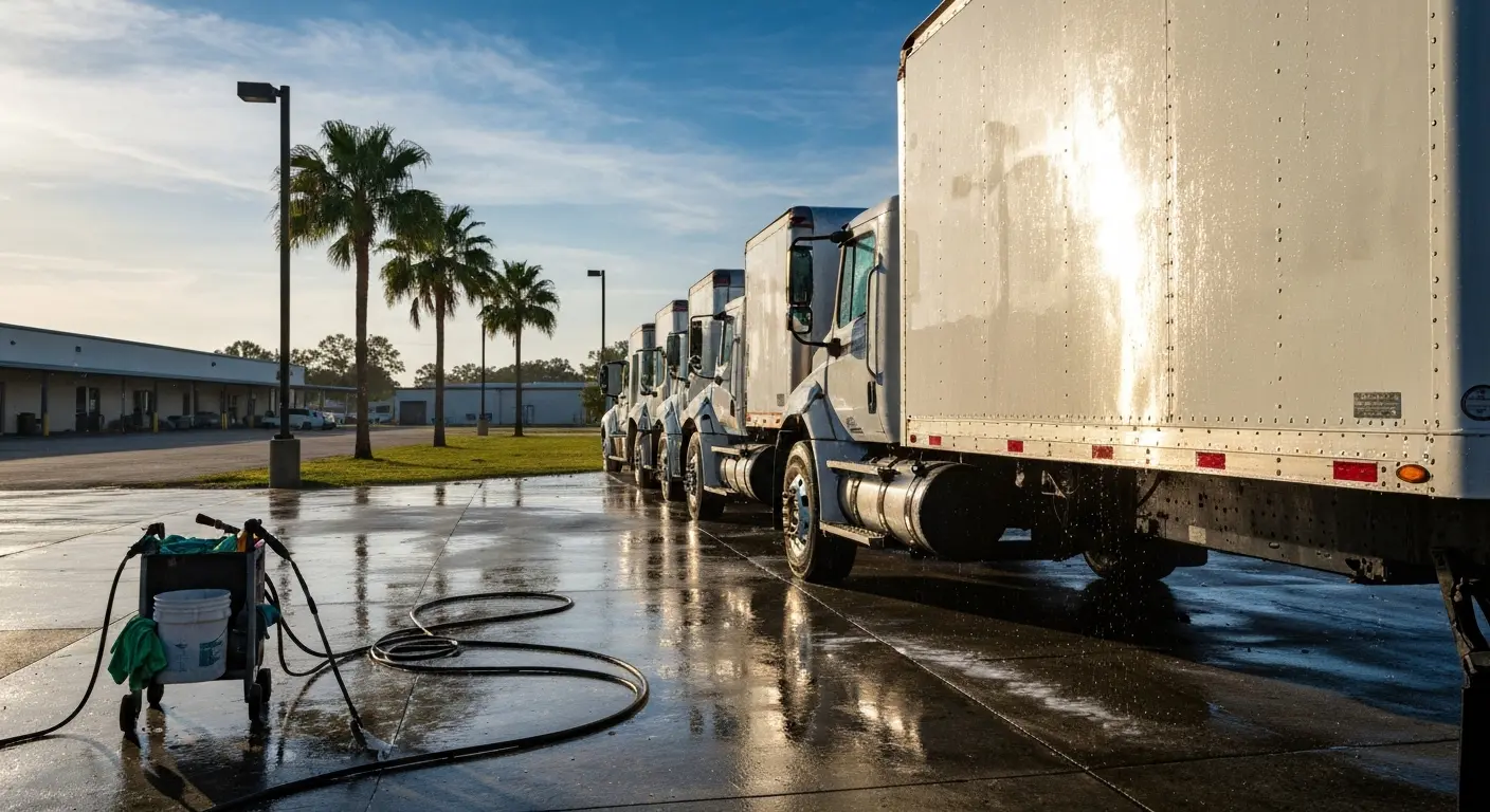 Fleet truck washing