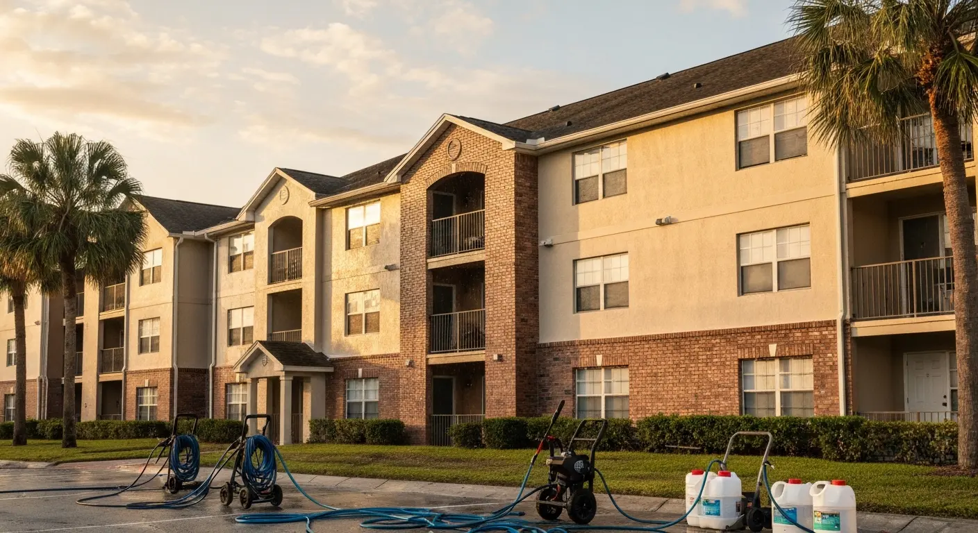 Multi-unit apartment complex cleaning